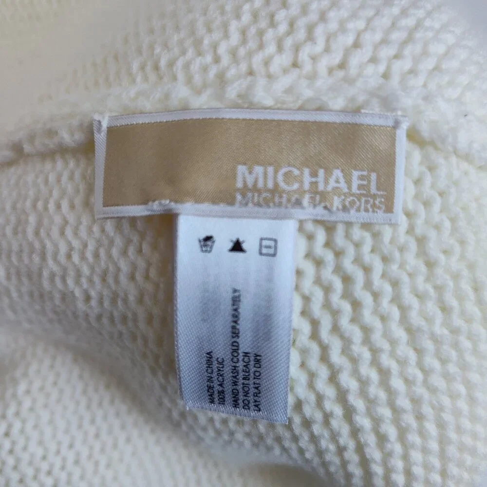 Ladies Michael Kors Cream Beanie